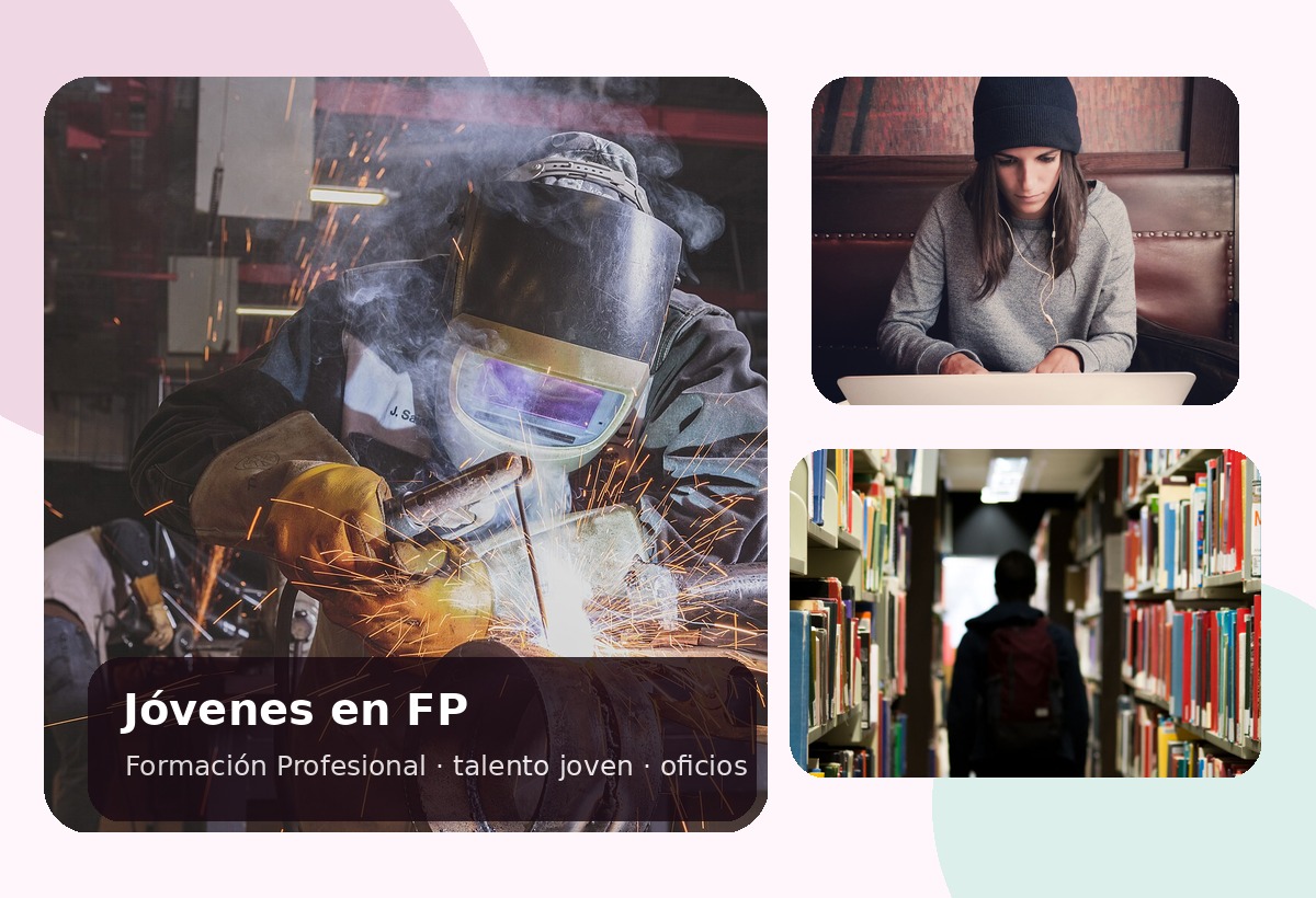 Jóvenes realizando oficios de Formación Profesional